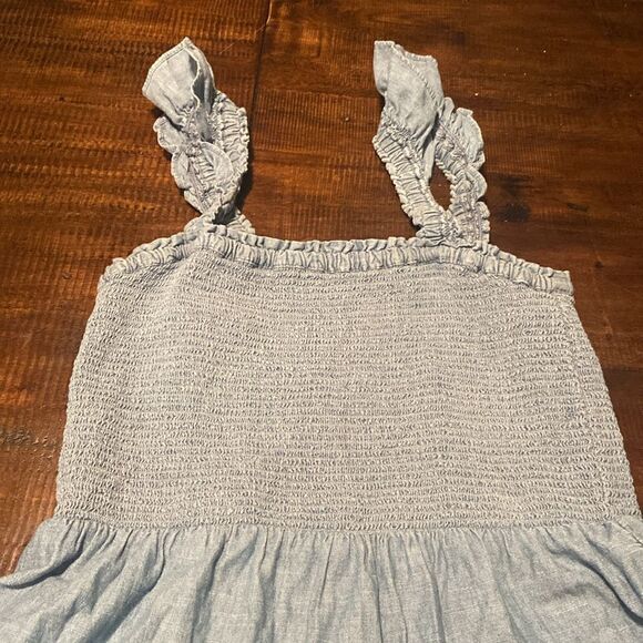 J.Crew Chambray smocked mini dress Small - Picture 6 of 11